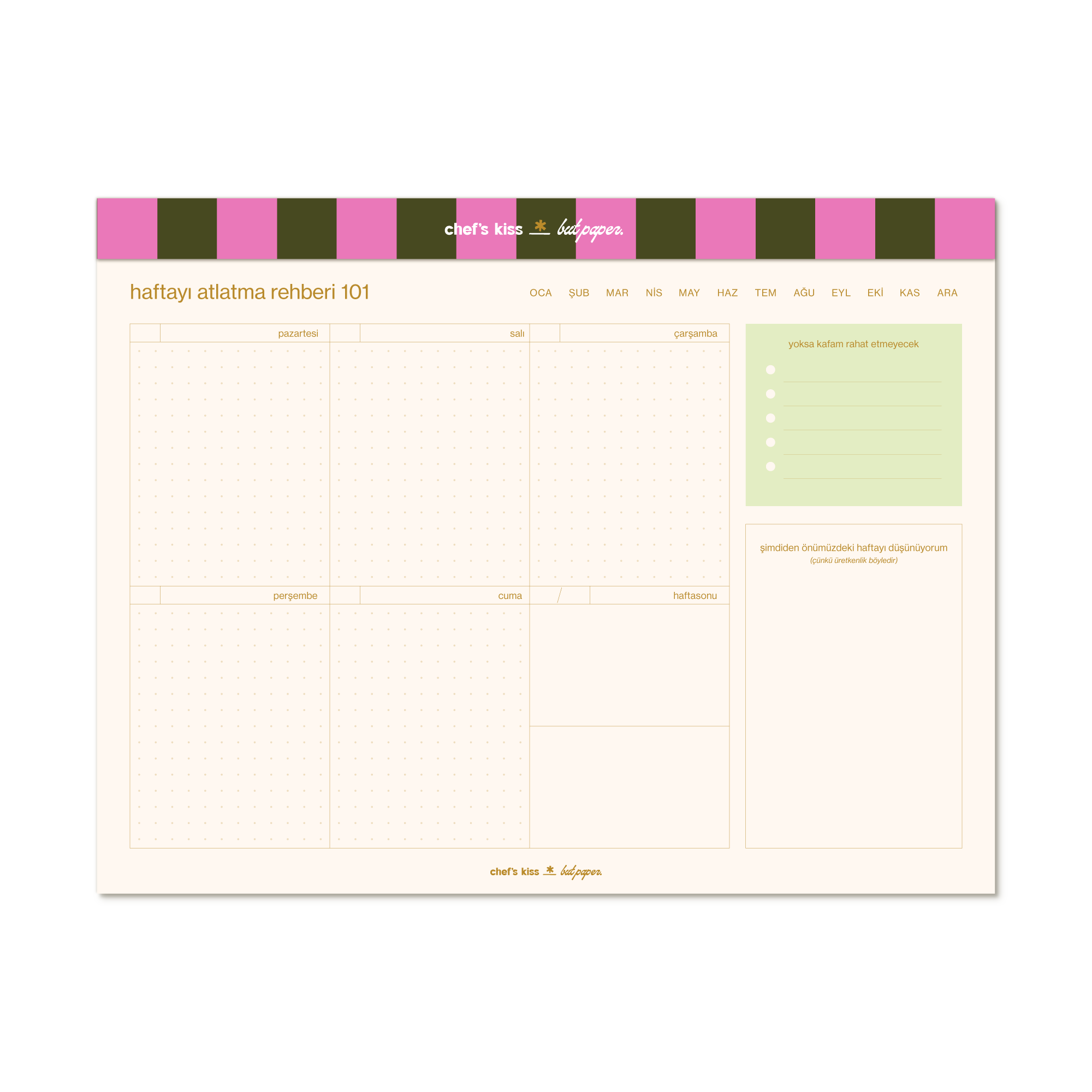 Balance Study Undated Weekly Planner (Flow)