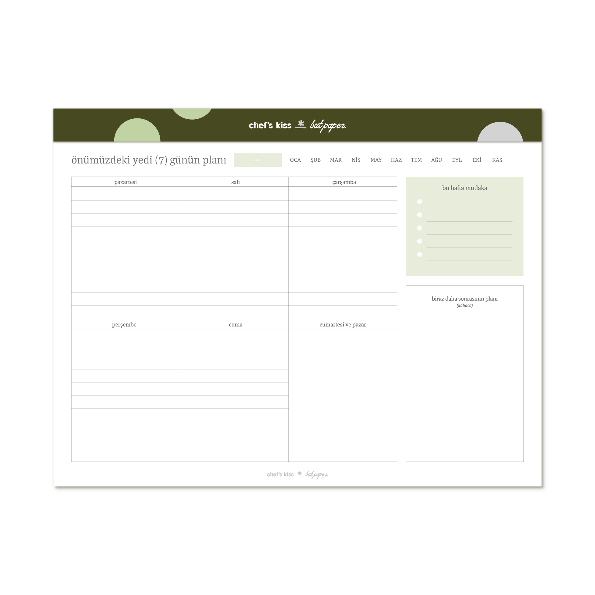 Balance Study Undated Weekly Planner (Focus)